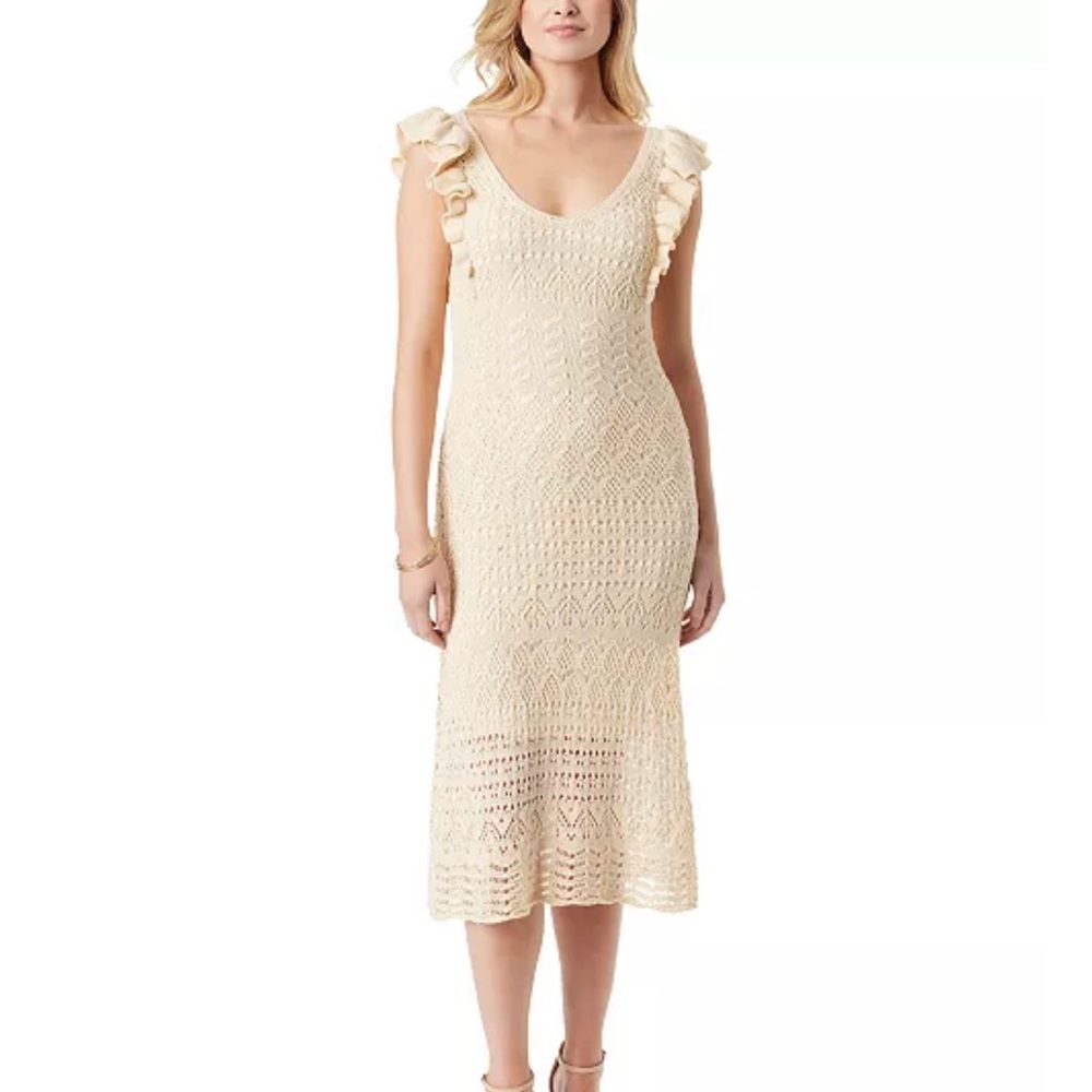 NWT Women’s Jessica Simpson Ocean Pointelle Knit Midi Dress. Size Small